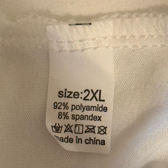 NWOT Women’s White Tank Top Cami Undershirt Wide Strap Summer Medium Stretch 2xl - Picture 5 of 10